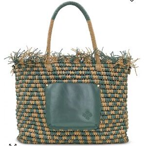 Patricia Nash Villora Straw Top Handle Satchel Bag